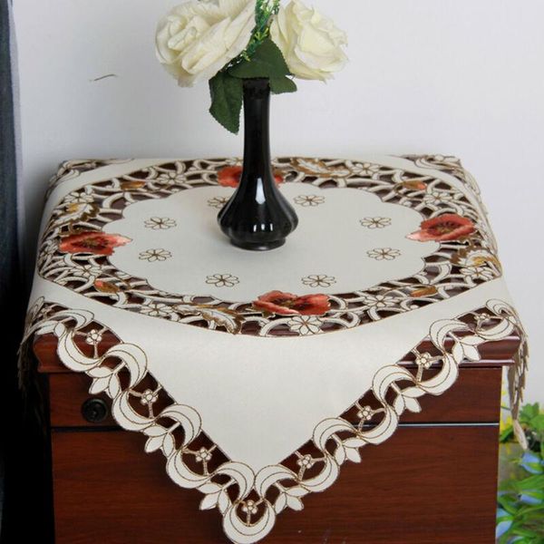 

table cloth embroided tablecloth pillowcase runner floral for wedding banquet decor