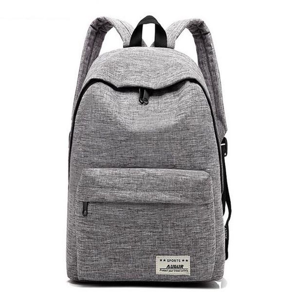 

backpack men lapbag travel mens solid male school multifunction canvas