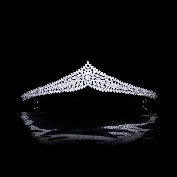 

hair clips & barrettes ymor elegant full zircon tiaras crowns for brides royal wedding hairbands crystal accessory gifts 100, Golden;silver