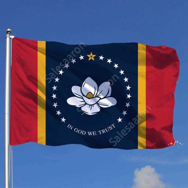 Mississippi bayrağı Hızlı kargo doğrudan fabrika toptan 3x5fts 90x150 cm ABD devlet afiş karışık sipariş için dekorasyon DAS330