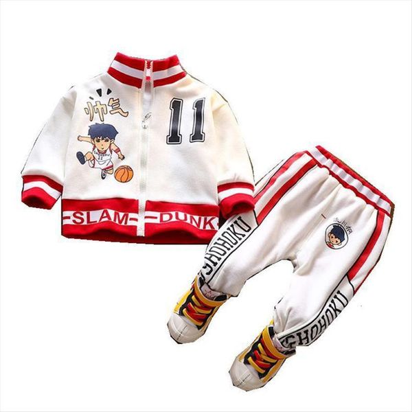 

spring autumn baby boys clothes children cotton sports jacket pants 2pcs sets toddler casual costume kids infant tracksuits, White