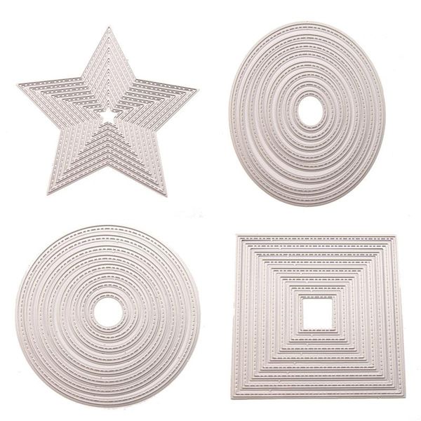 

painting supplies cutting dies making scrapbook greeting card circle oval square frame metal stencil embossing template