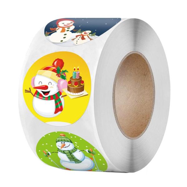 

gift wrap 100-500pcs christmas stickers printable labels 8 designs pattern cartoon reward sticker for kids toys waterpro