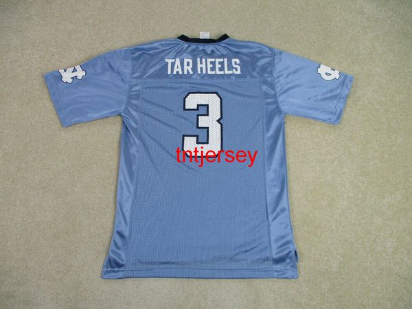 

cusmtom rth carolina tar heels football jersey blue white college mens women youth stitch add any name number xs-5xl, Black
