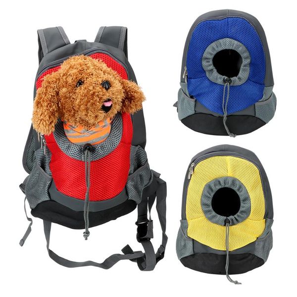 

outdoor pet dog carrier front bag supplies mesh backpack head portable double shoulder travel car seat covers