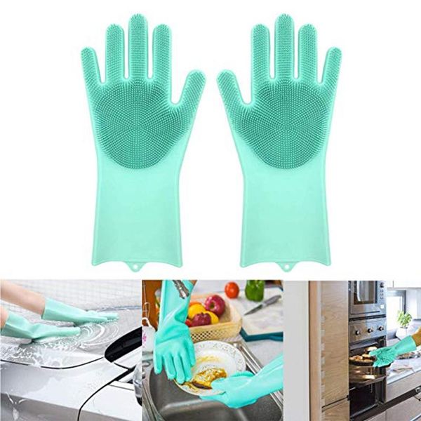

disposable gloves silicone dishwashing kitchen multifunctional thickened waterproof housework multiple colors available