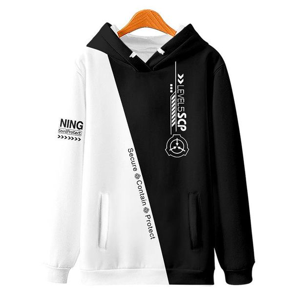 

men's hoodies & sweatshirts 2021 scp foundation 3d hoodie sweatshirt women/men hip hop thin for teens boy pullover hiphop clothes, Black