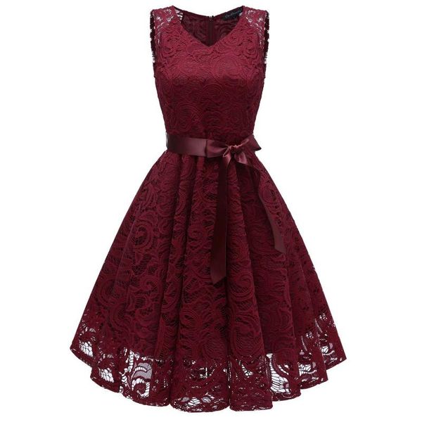 

casual dresses summer lace dress women 2021 vintage hollow out black sleeveless beach solid office with belt party vestidos, Black;gray