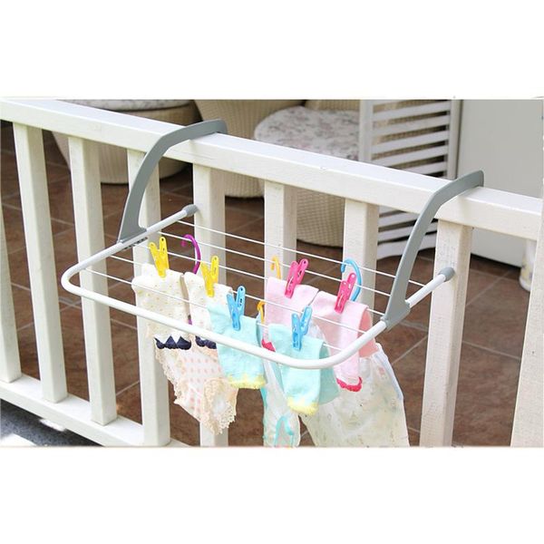 

multifunctional foldable drying rack household indoor outdoor balcony adjustable shelf clothes towel shoe hanger hee889 hangers & racks