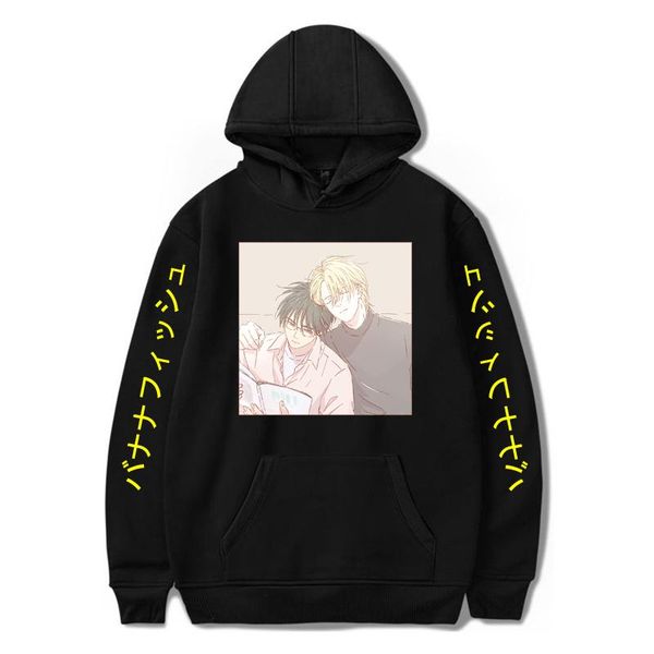 

men's hoodies & sweatshirts banana fish anime harajuku printed men/women fashion hoody sweatshirt pullover streetwear ash lynx coat c, Black
