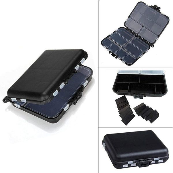 

fishing accessories 3pcs plastic portable carp case box 26 compartments hasp tackle storage for lures hooks