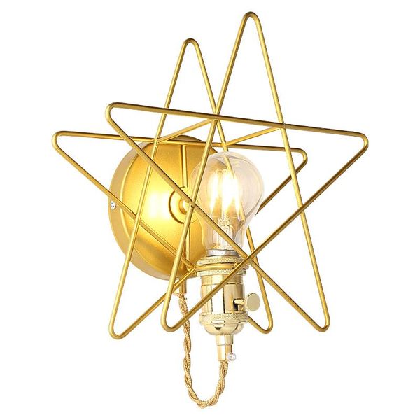 

wall lamp nordic five-pointed star aisle stairs corridor bedroom bedside stars background gold wf4221000