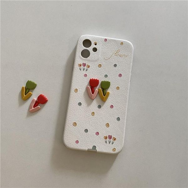 

cell phone pouches korean sunmmer 3d case for 12 11 pro max xr xs 7 8 plus se2 tpu proof polka dot back cover