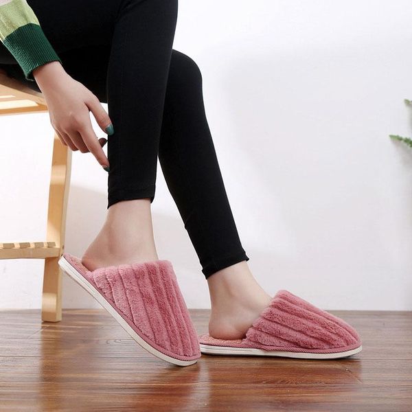 

slippers vanmie house winter women soft non slip indoor warm home, Black