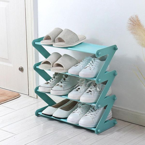 

clothing & wardrobe storage simple stainless steel assembled shoe rack save space slippers high heels home dormitory foldable multi-layer