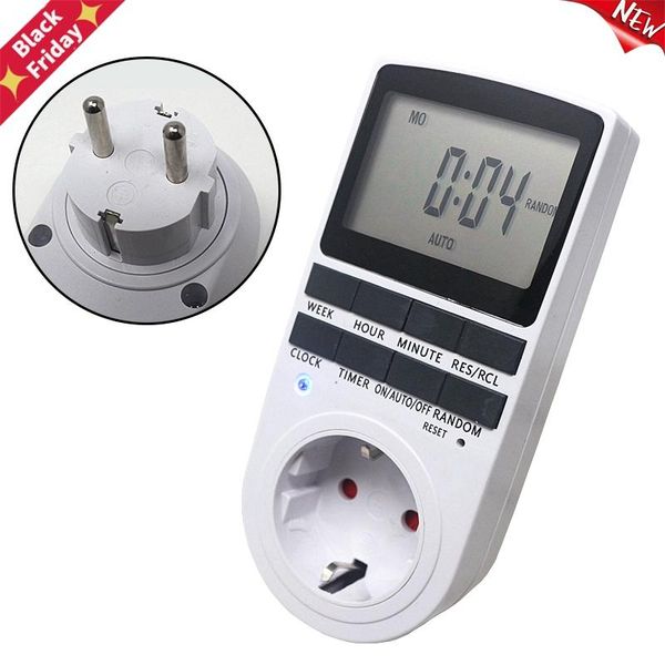 

fr uk plug-in programmable timer switch socket 230v 50hz with summer time random function for kitchen timers