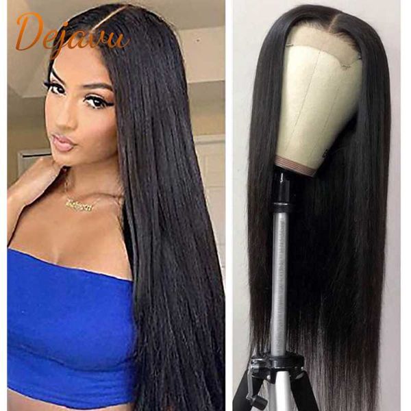 

lace wigs straight front natural color brazilian human hair pre plucked with baby black closure, Black;brown