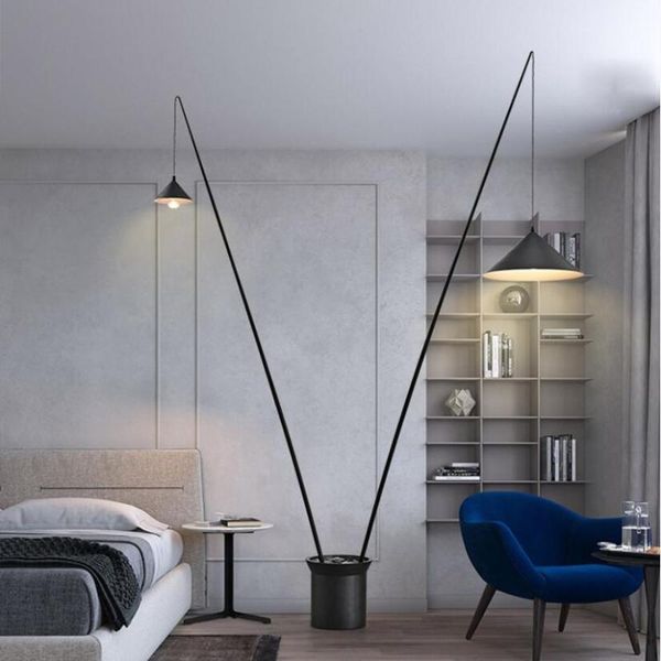 

floor lamps modern firsherman tumbler lamp standing corner led bar light black stand for living room art decor fixture