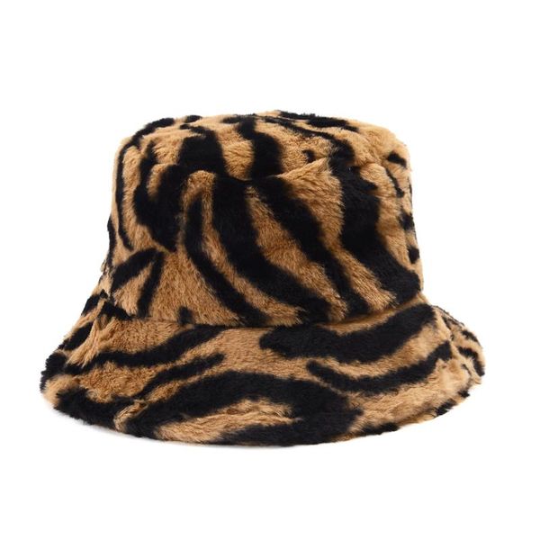 

wide brim hats winter zebra stripes bucket for women girl outdoor vacation windproof fisherman hat lady fashion warm velvet panama, Blue;gray