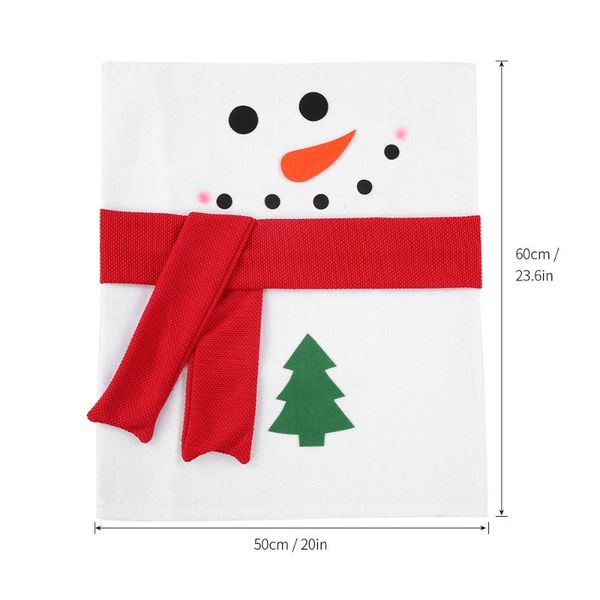

chair covers 2pcs/set christmas back snowman santa dinner slipcovers set decoration for home