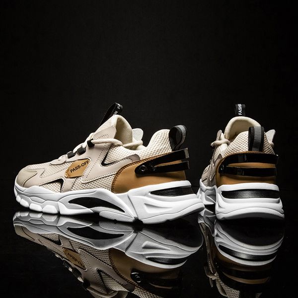 

wholesale fashion summer mesh women mens running shoes breathable black white beige gray jogging sports trainers sneakers code: 65-727 size