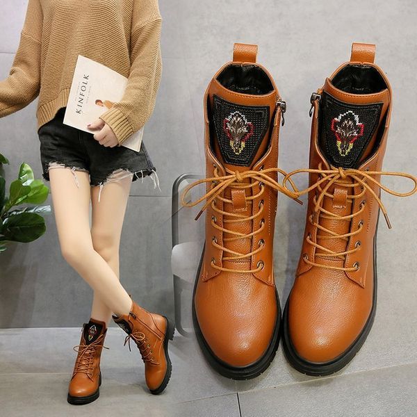 

boots women's 2021 increase keep warm shoes, Black