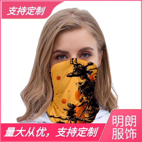 

3d halloween digital print outdoor sports scarf versatile magic headscarf washable