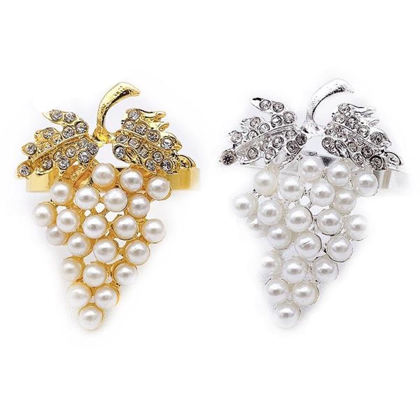 

napkin rings 10 pcs fruit grape buckle,pearl ring,mouth cloth ring for model room decoration,el tableware