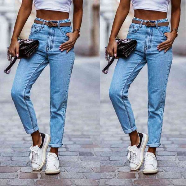 

women's jeans fall / winter casual slim pants small toe pencil pf1v, Blue