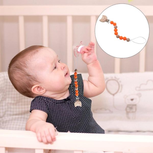 

pacifiers# 1pc pacifier clip silicone bead chain baby teething holder