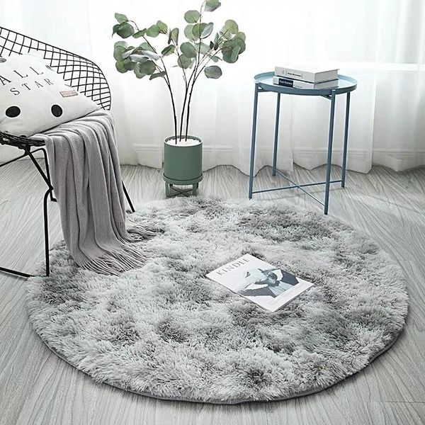 

carpets fluffy round rug for living room decor faux fur rugs kids long plush bedroom shaggy area modern mats
