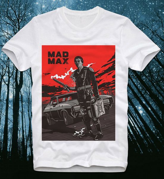 

t-shirt mad max mfp interceptor warboys fury road retro vintage road warrior, White;black