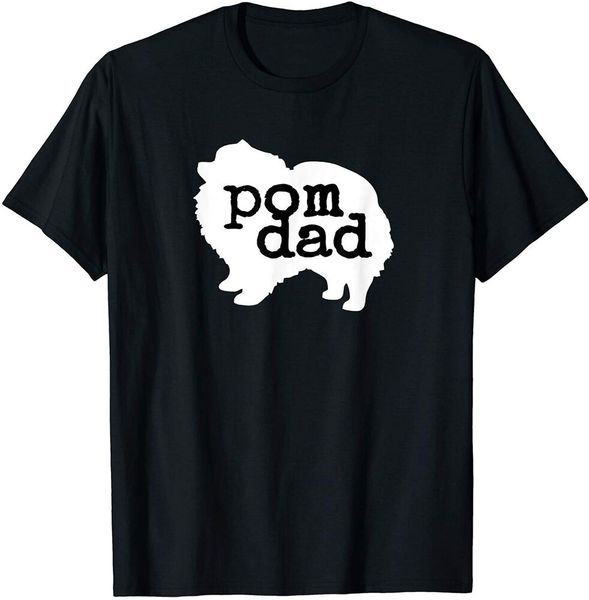 

mens pomeranian dog lover pom dad t-shirt size s-5xl, White;black