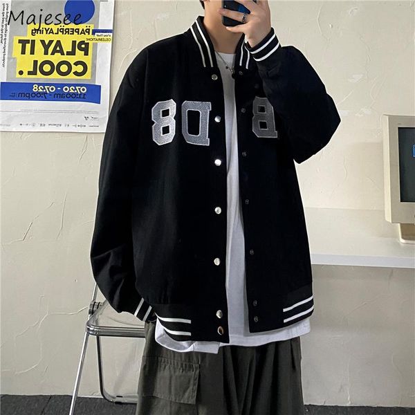 

men's jackets men plus size m-3xl couples autumn simple panelled embroidery loose outwear all-match leisure korean style daily chic bf, Black;brown