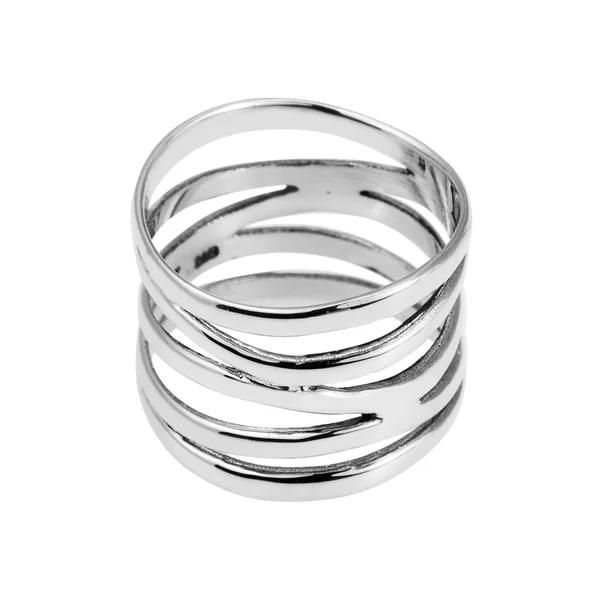 

cluster rings fashion silver plated five band coil ring handmade 5 layers wide for men women punk party jewelry accessories gift n3z174, Golden;silver