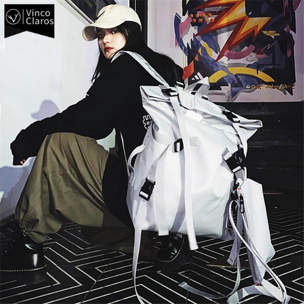 

backpack 2 set simple trend cool design men's lightweight male travel bag fashion harajuku style school backpacks for teenagers