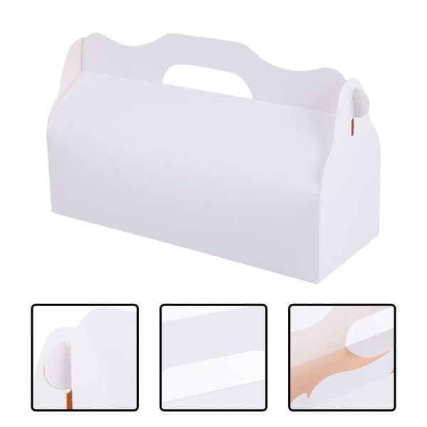 

10pcs pastry boxes cake packing paper package portable gift wrap