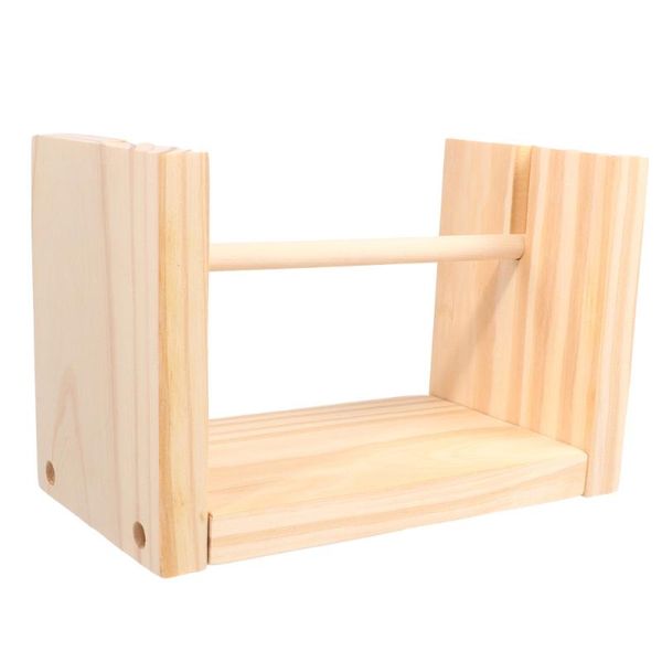 

storage drawers woven silk spool rack stand wood crochet line frame holder