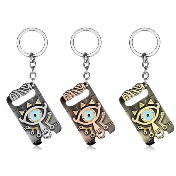 

keychains 1pcs zelda legend keychain metal keyring anime cosplay props key rings for boys and girls chain bag pendant jewelry gifts, Silver