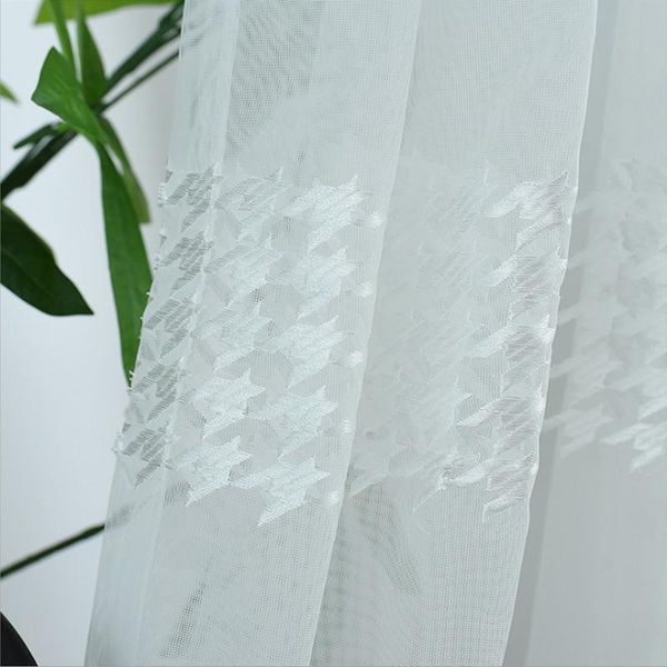

thousand bird lattice simple modern transparent opaque white curtain living room bedroom balcony window gauze & drapes