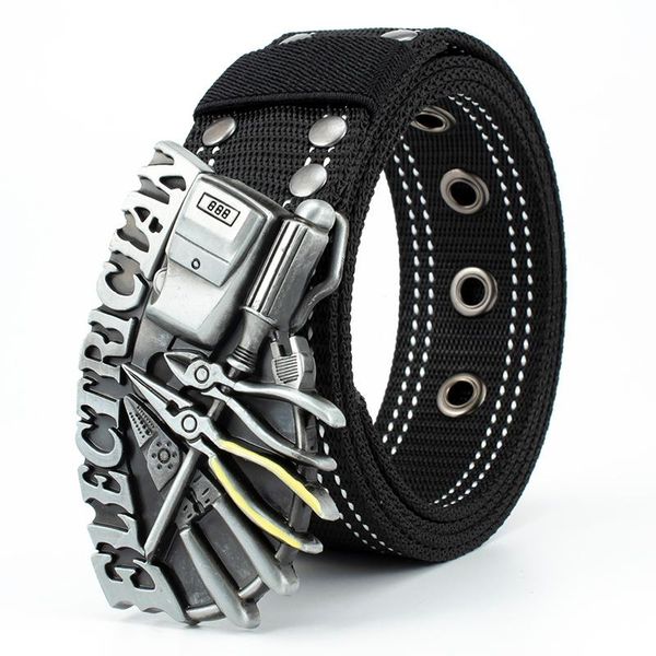 

belts fashion elastic belt with men's novelty buckle, Black;brown