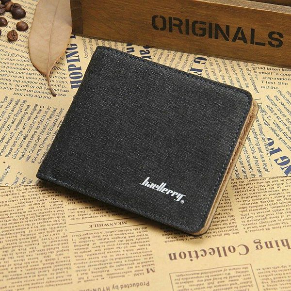 

wallets fashion men quality soft linen design wallet casual short style 3 colors holder purse, Red;black
