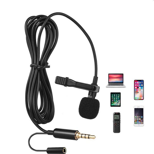 

microphones professionnel dual mini lavalier microphone for phone lappc , lapel radio smartphone micro karaoke microfono