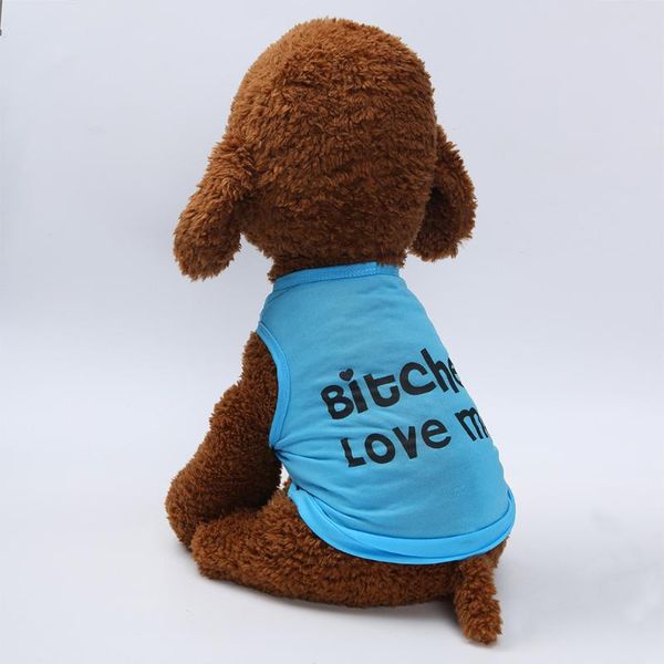 

dog apparel cat t-shirt soft puppy dogs clothes cute pet vest summer breathable comfortable text pattern clothing
