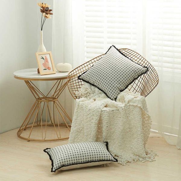 

cushion/decorative pillow black white cover geometry home decoration pillows linen cloak 30x50 45x45cm pillowcase sofa