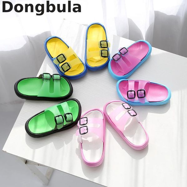

slipper summer children' slippers for kids flip flops boys girls comfortable beach sandals baby home bathroom casual shoes, Black;grey