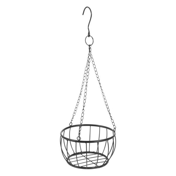 

storage baskets 1 pc retro container hanging basket sturdy planter (black,)