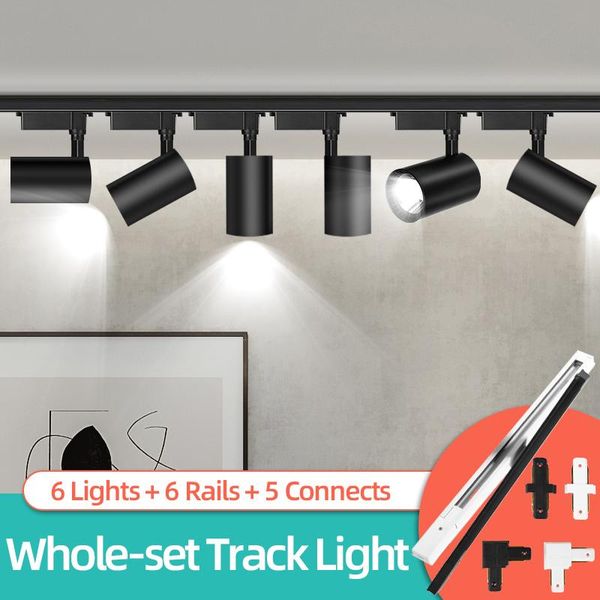 

spotlights led spotlight 220v spot light track rail 12w 20w 30w 40w ceiling spots lamp for kitchen home fixture