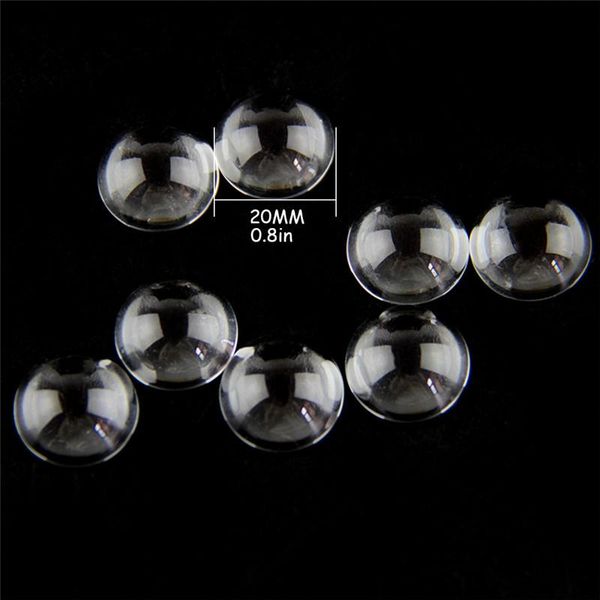 

chandelier crystal 30pcs clear 20mm half glass ball transparent flatback sphere cabochon bright