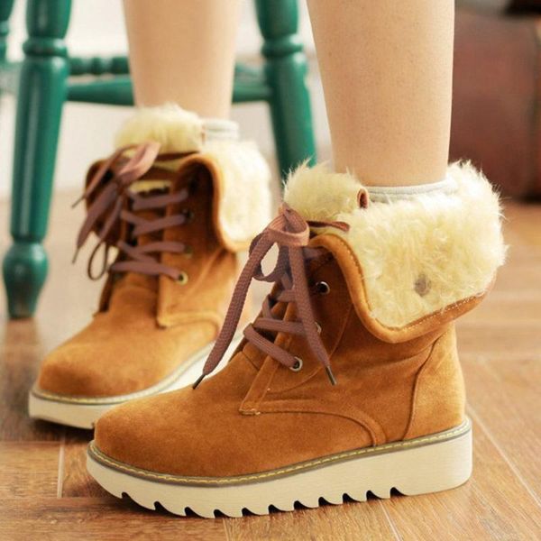 

boots women's snow shoes fashion autumn winter casual roman short ankle outdoor keep warm female plush plus size, Black